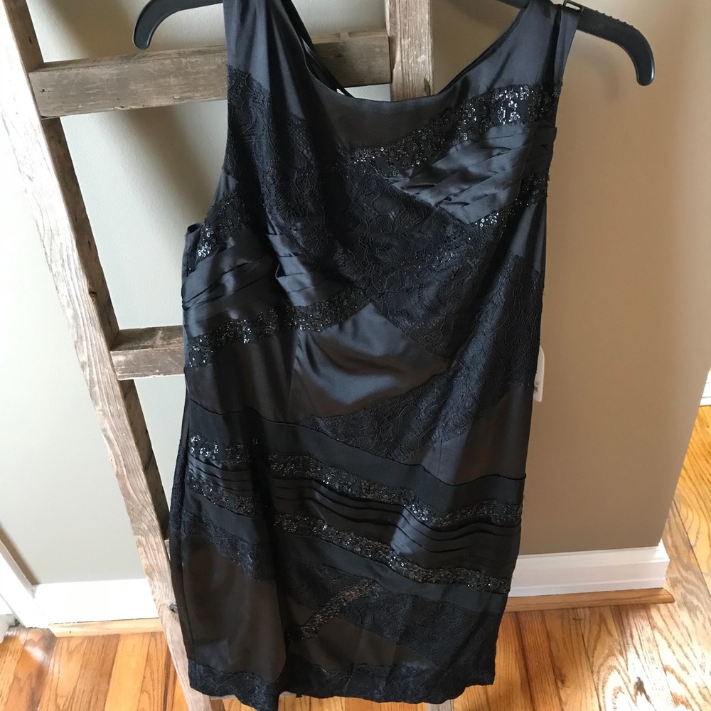 Jessica Simpson Black Lace Sequin Dress